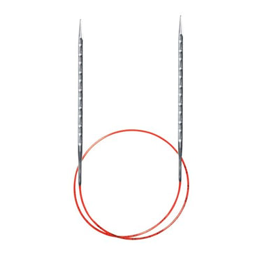 Addi 63508 AddiNovel Rundstricknadeln, quadratisch, 80 cm x 2,75 mm, Metall, rot, 2.75mm (UK 12 / US 2) im Sale